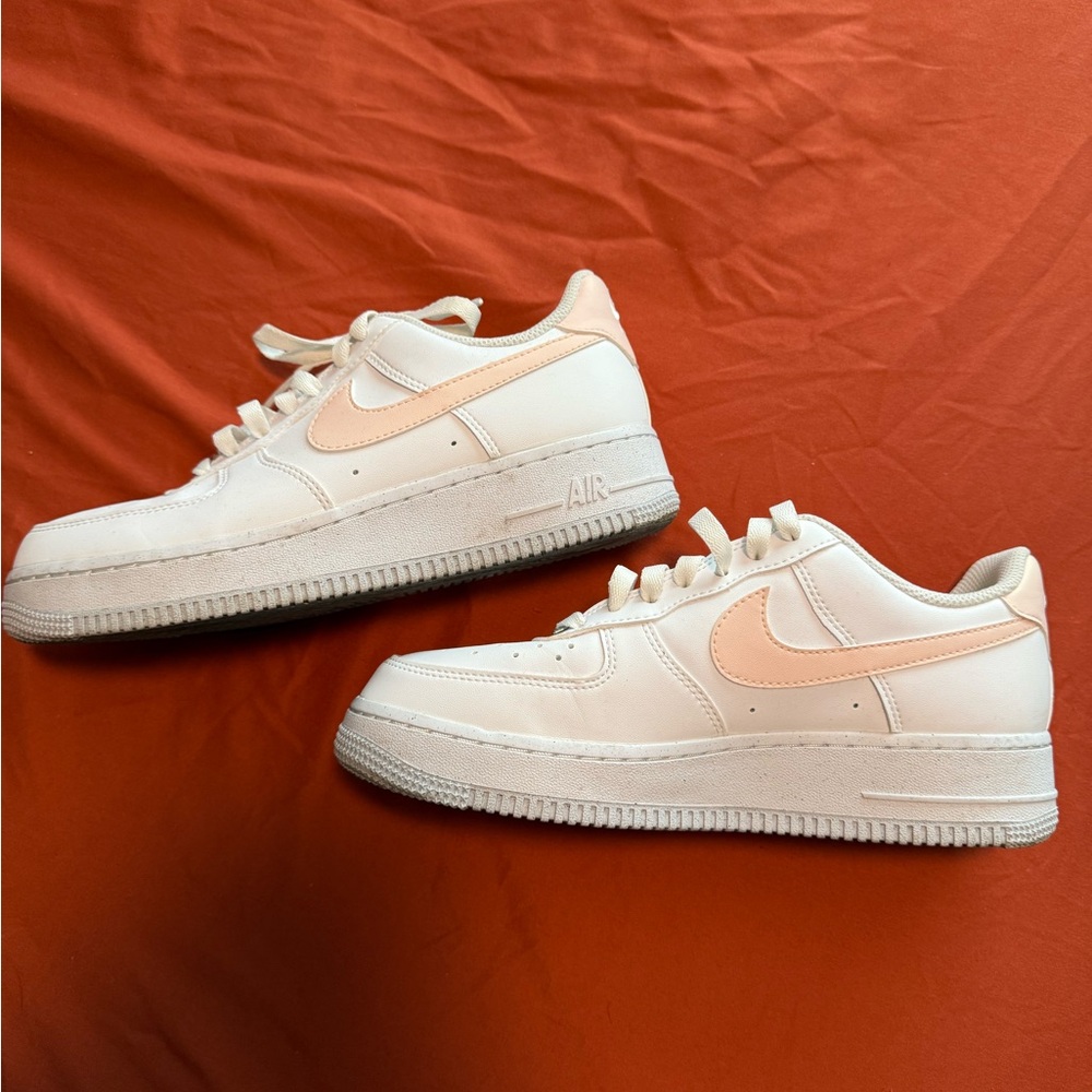 Nike Sneakers in White and Peach Tones